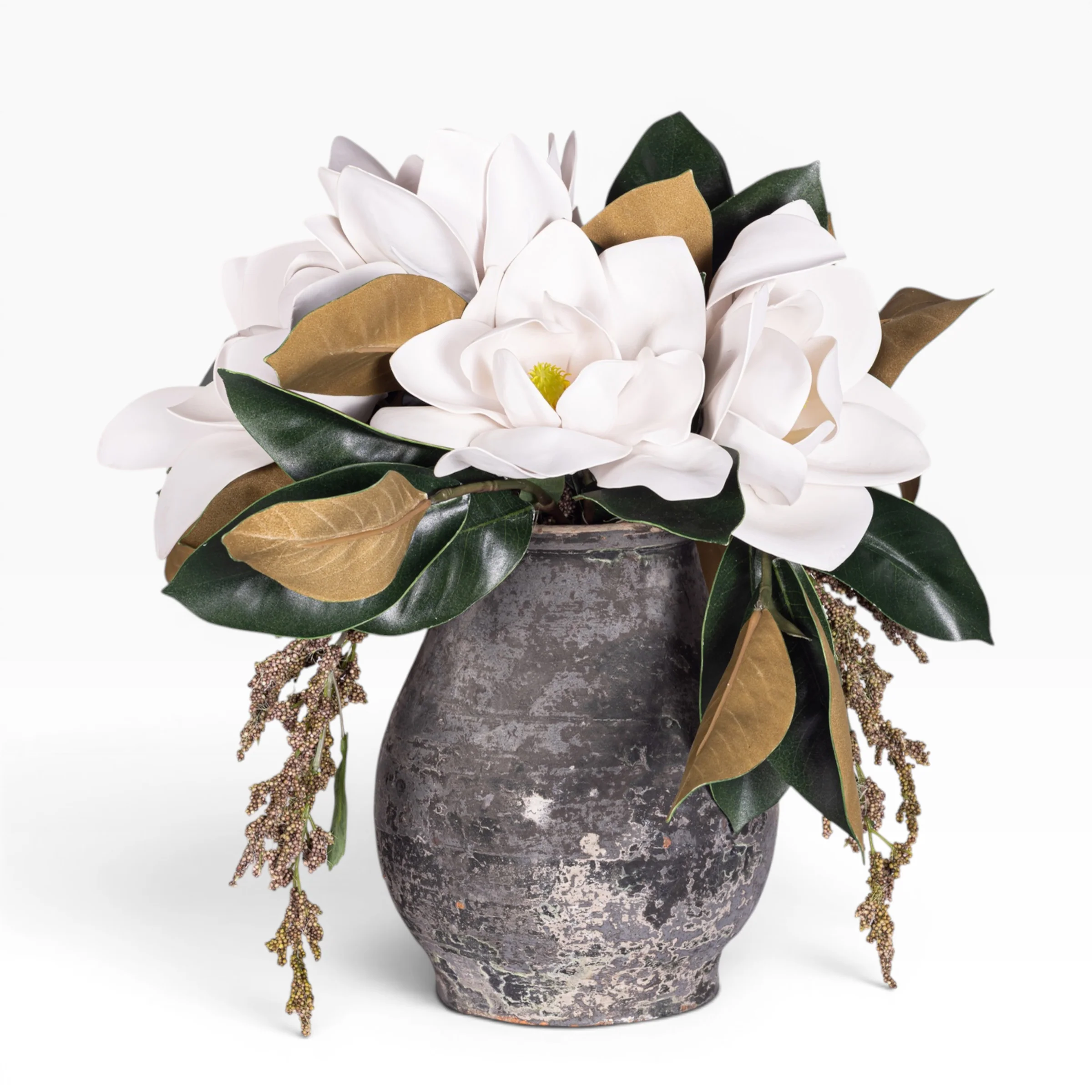 10" Boden Vase with Magnolia Arrangement AR1175