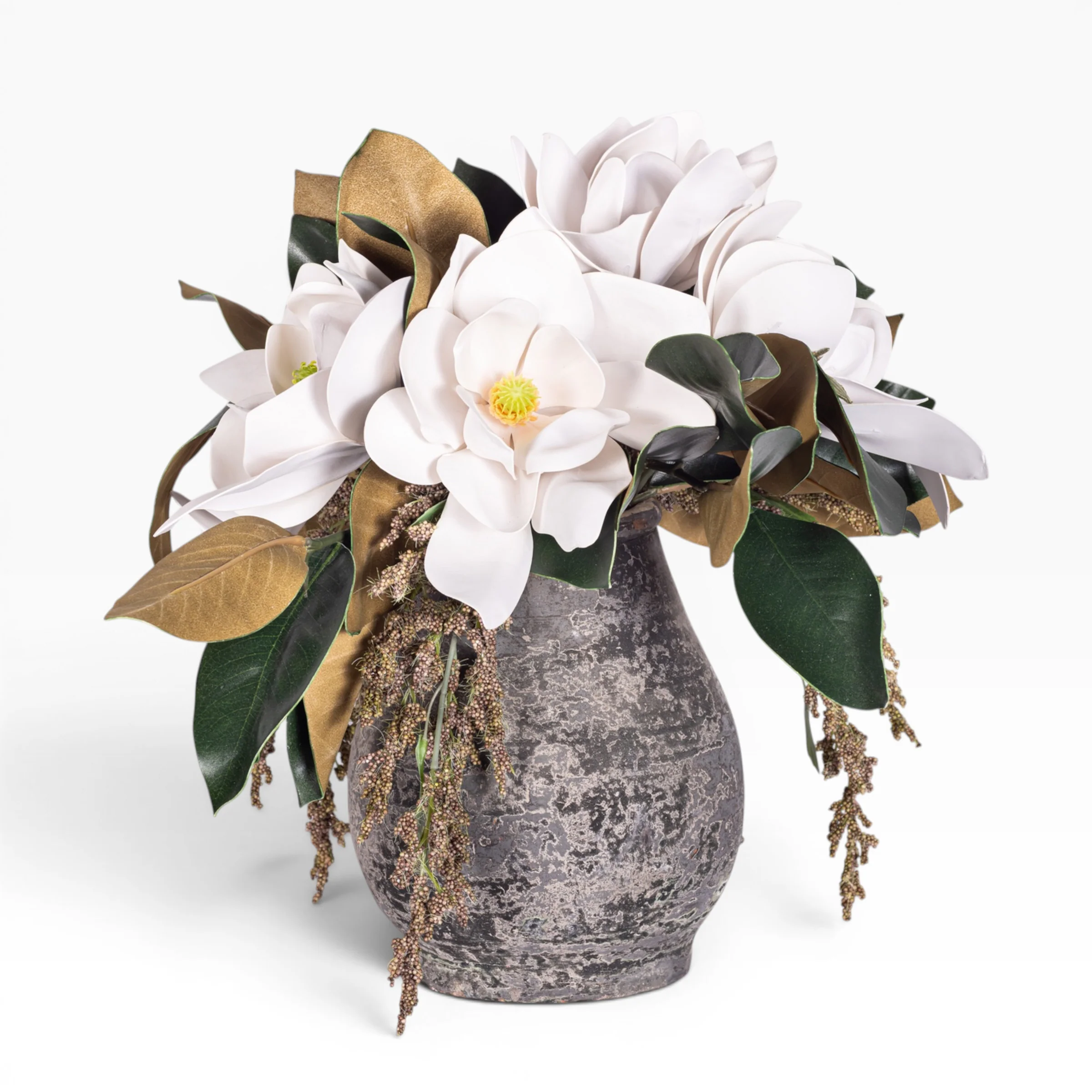 10" Boden Vase with Magnolia Arrangement AR1175 - Image 2