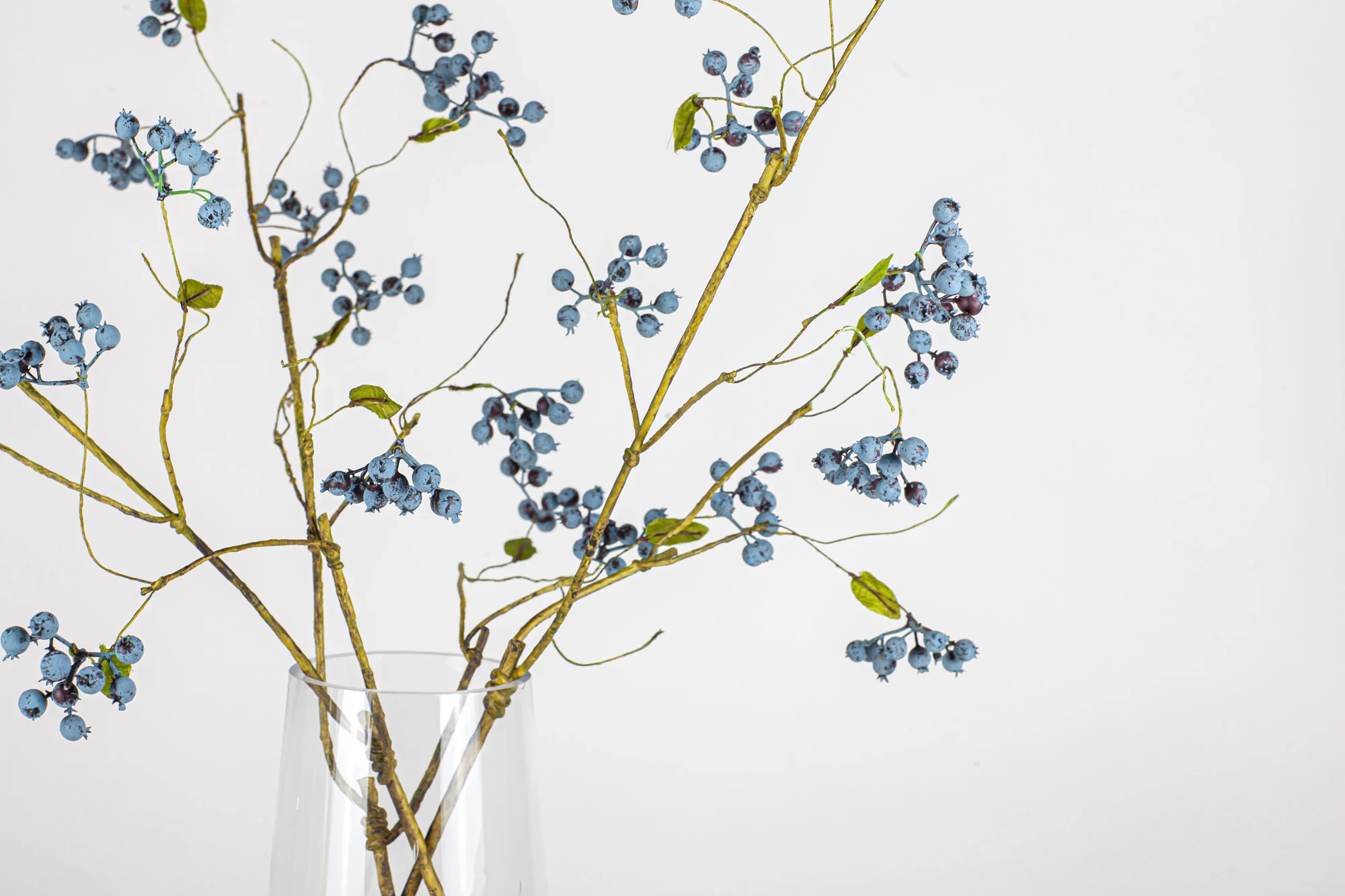 12" Mazzy Vase with Blueberry Stems and Acrylic Water   AR1885 - Image 2