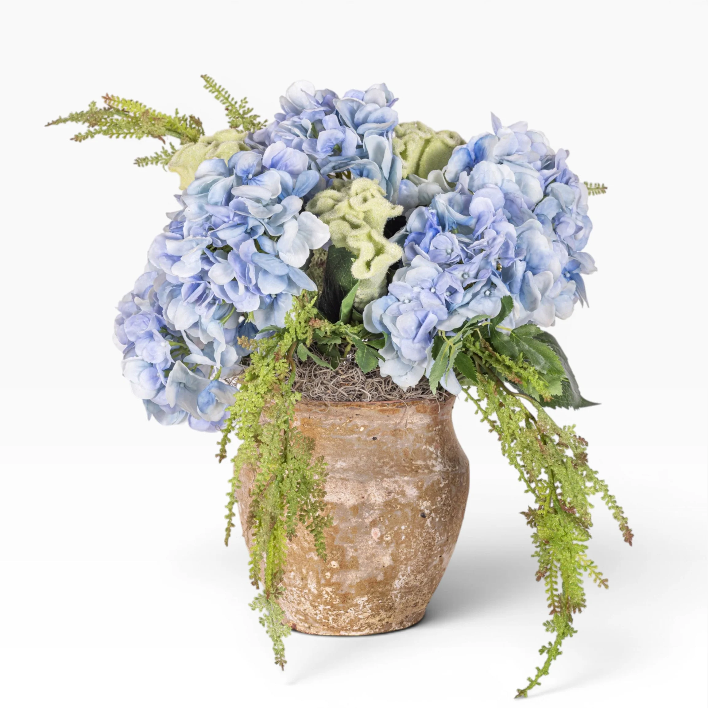 8" Titan Pot with Hydrangea Arrangement AR1554