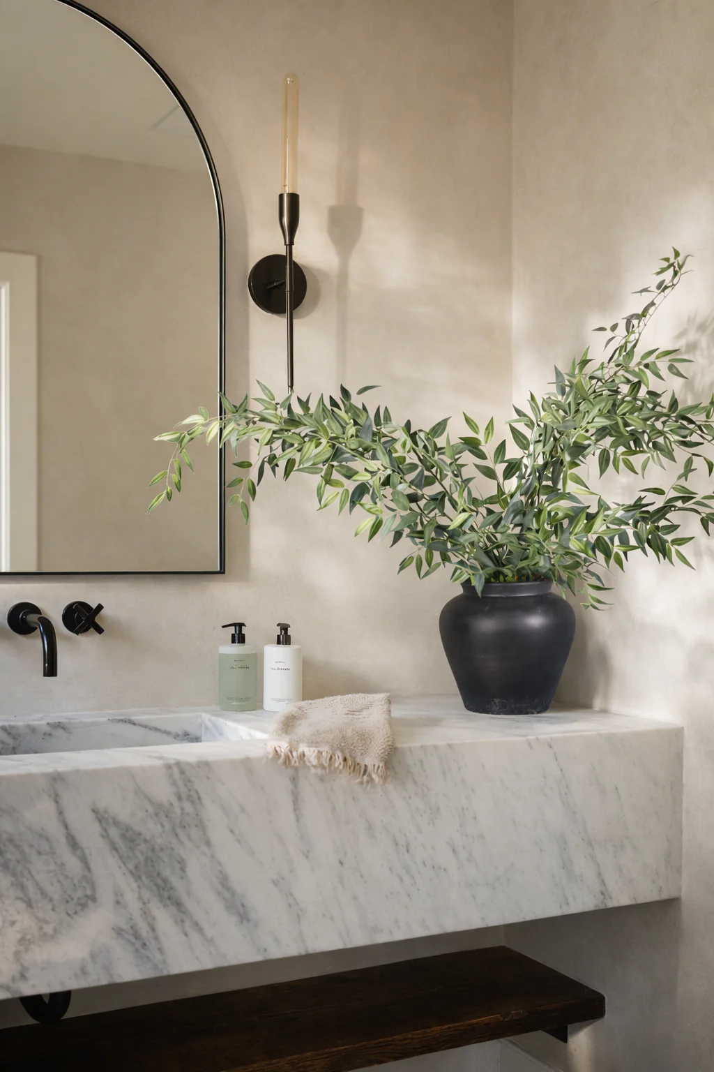 10" O'Neil Pot with Ruscus Arrangement AR1295 - Image 2