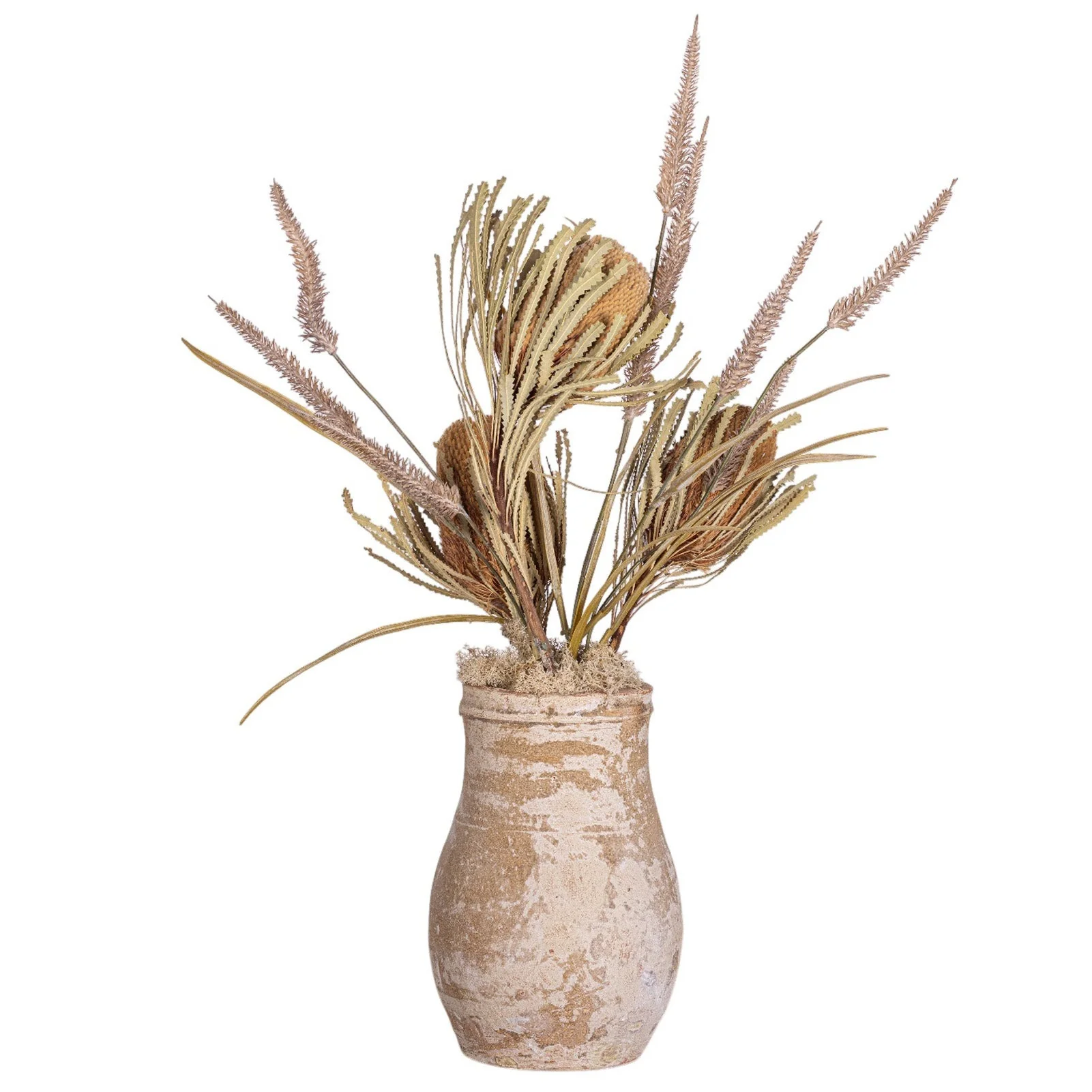 19" Rue Pot with Dried Protea Arrangement AR1950 - Image 3