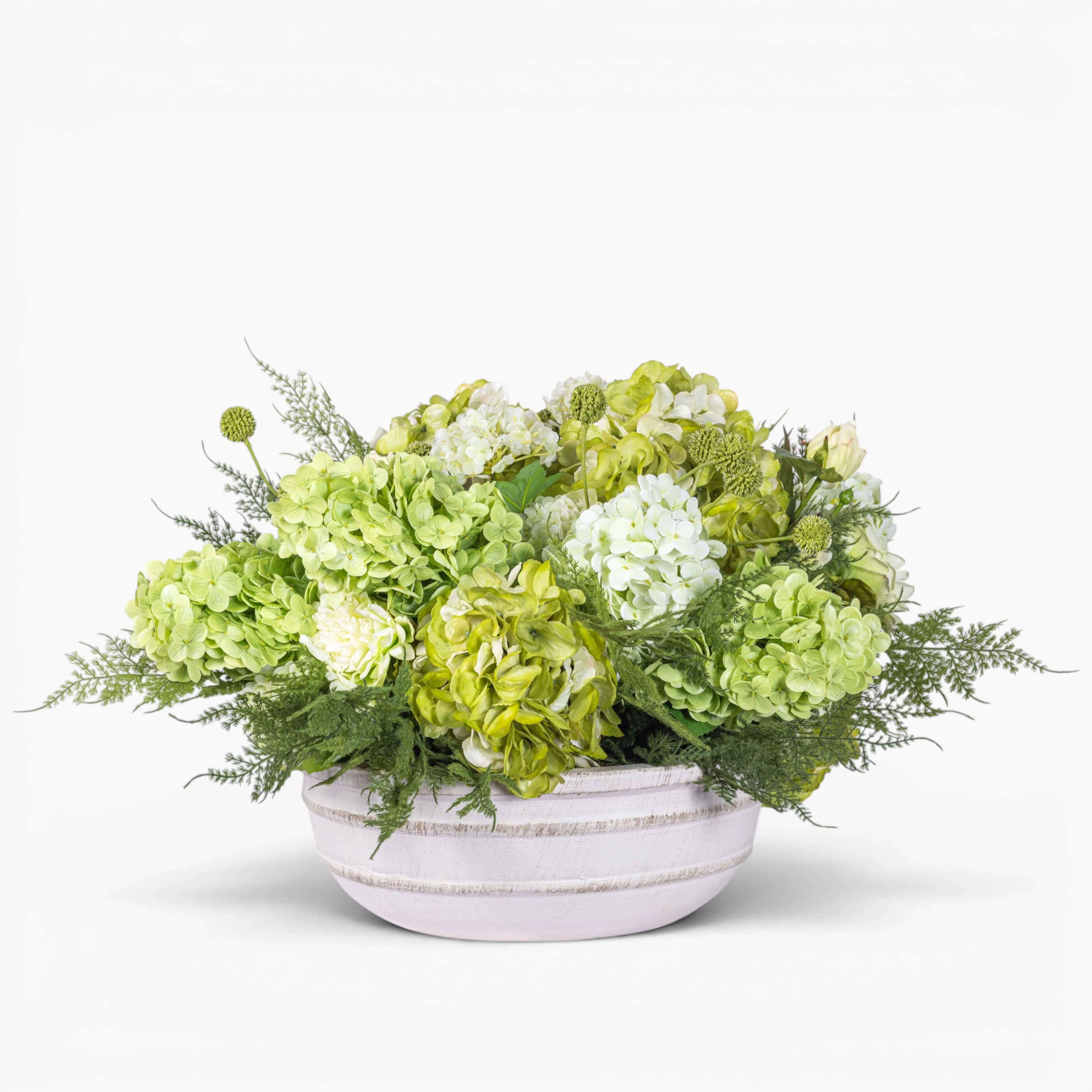 24" Suri Bowl with Mixed Hydrangea Arrangement AR1964 - Image 2