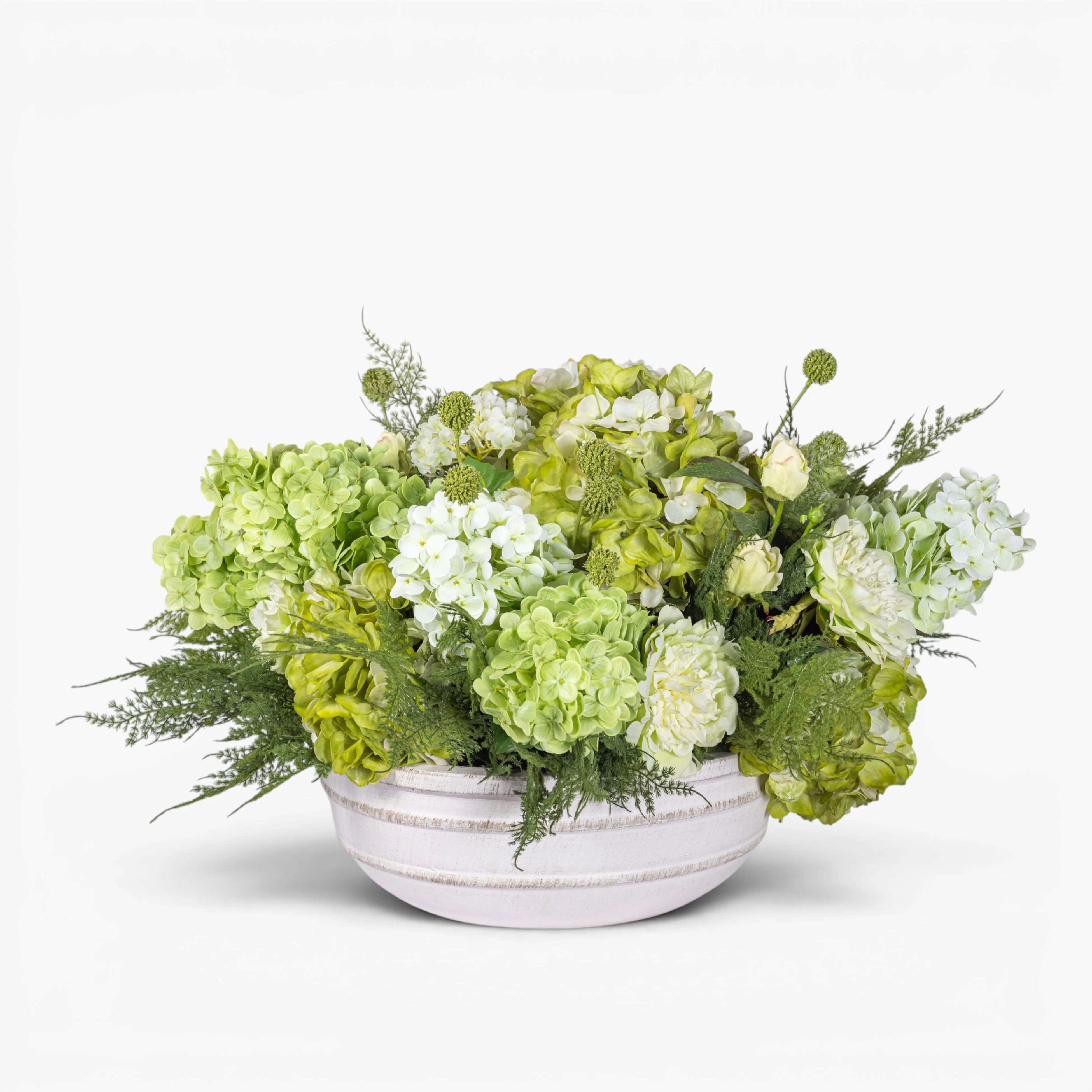24" Suri Bowl with Mixed Hydrangea Arrangement AR1964 - Image 3