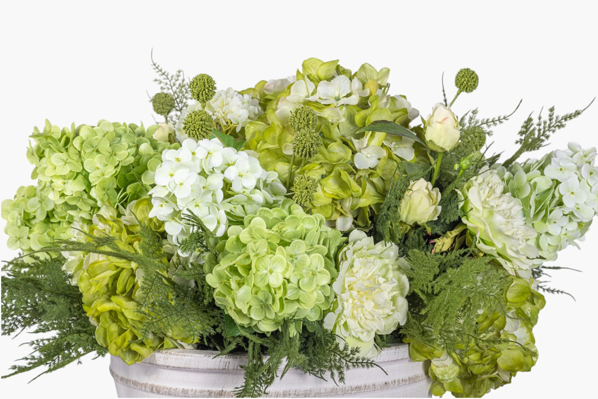 24" Suri Bowl with Mixed Hydrangea Arrangement AR1964 - Image 4