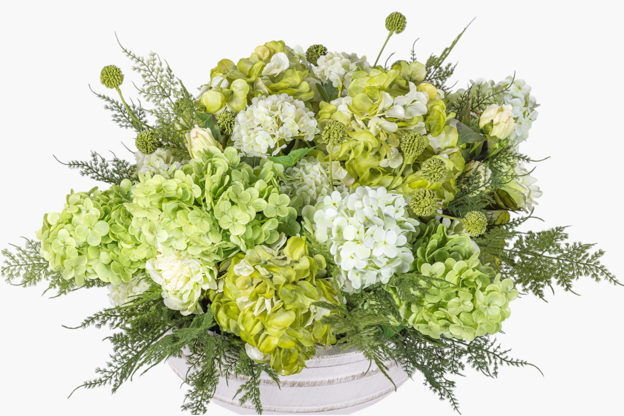 24" Suri Bowl with Mixed Hydrangea Arrangement AR1964 - Image 6