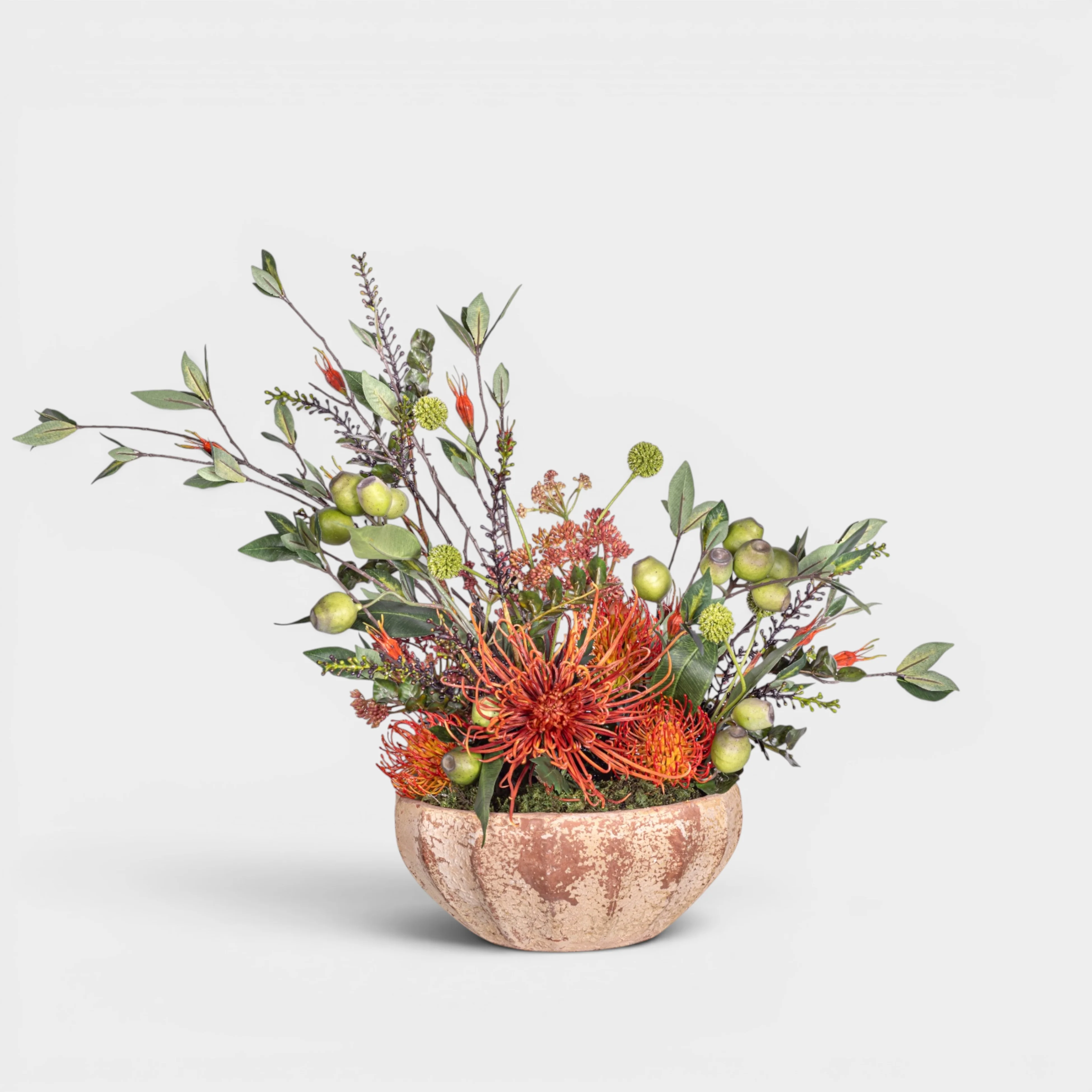 35" Ansel Bowl with Mixed Floral Arrangement AR1971