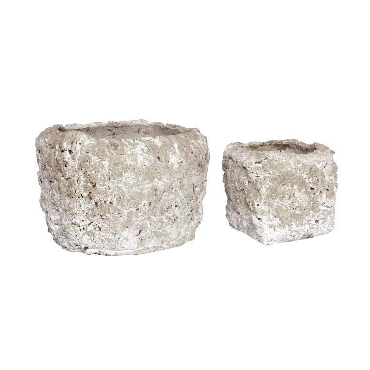 Crux Square Planter Collection Antique Ivory CN1391