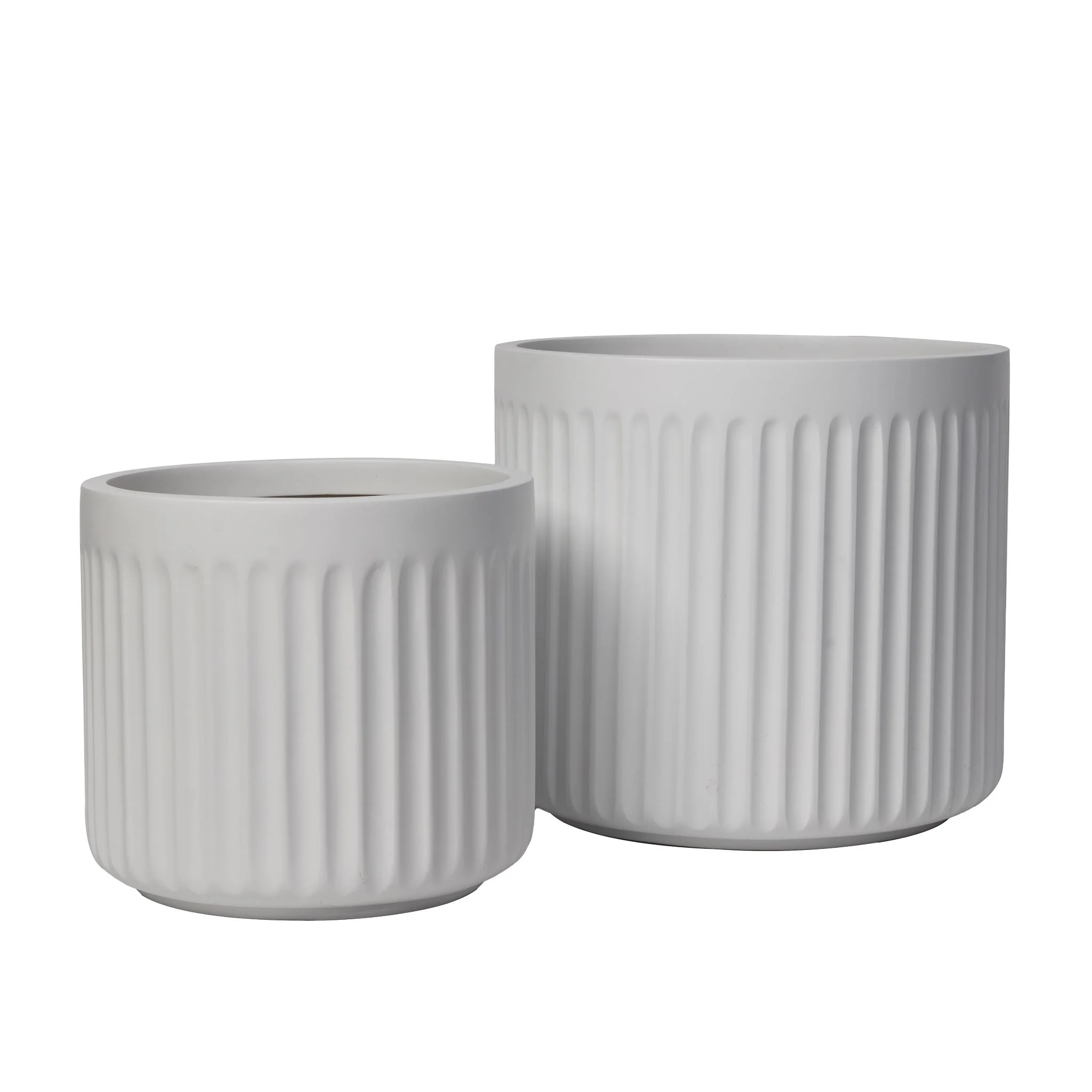 DC-Dorsey Fluted Short Fiberglass Planter CN1134