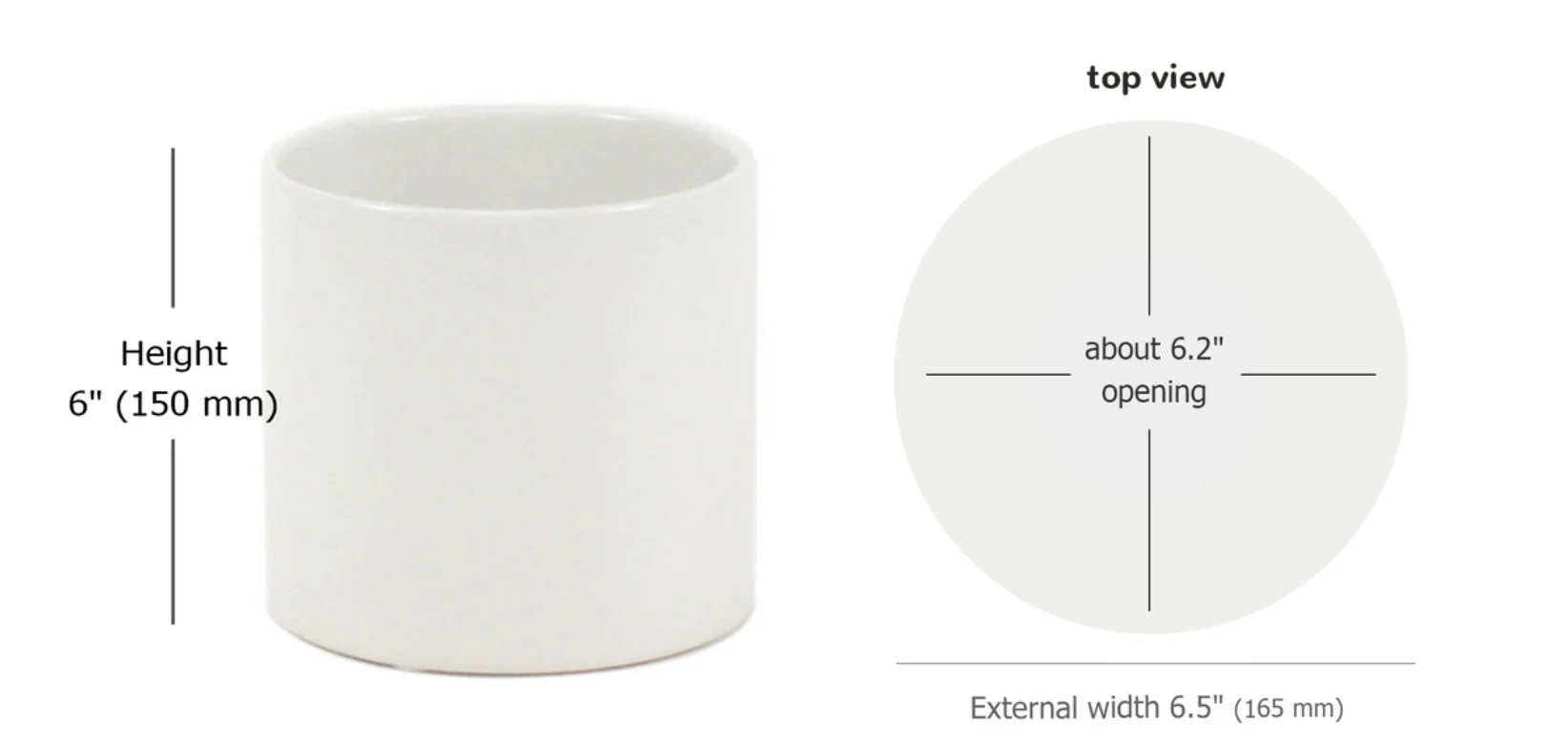 Harley Pot Collection - White Cylinder    CN1145 - Image 3
