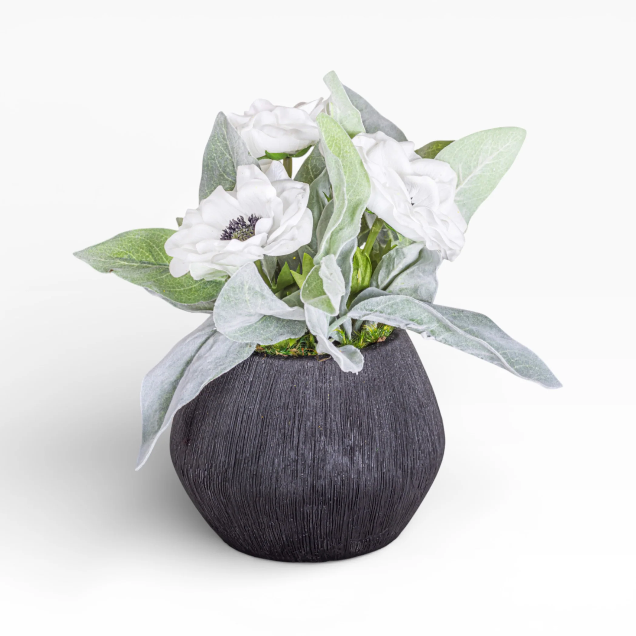 6" Ava Pot with Anemone Floral Arrangement AR1448 - Image 2